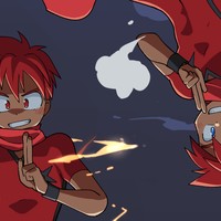 熱血忍者ホムラ（健全ポーズ絵）