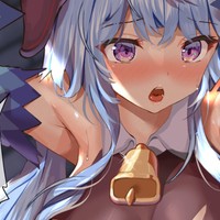 【触手責め・搾乳】後ろから甘雨のおっぱいもんだ！