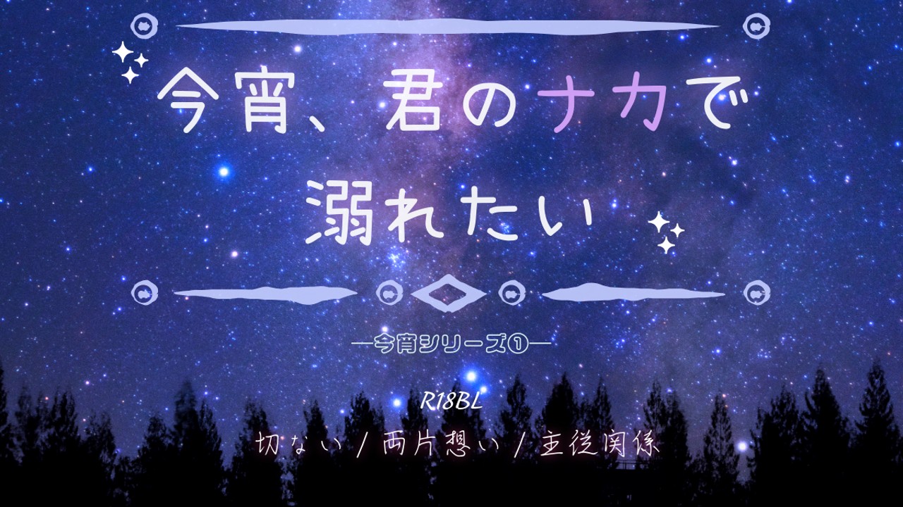 第二章『今宵、君のナカで溺れたい』繋げた身体（BL小説・R１８）