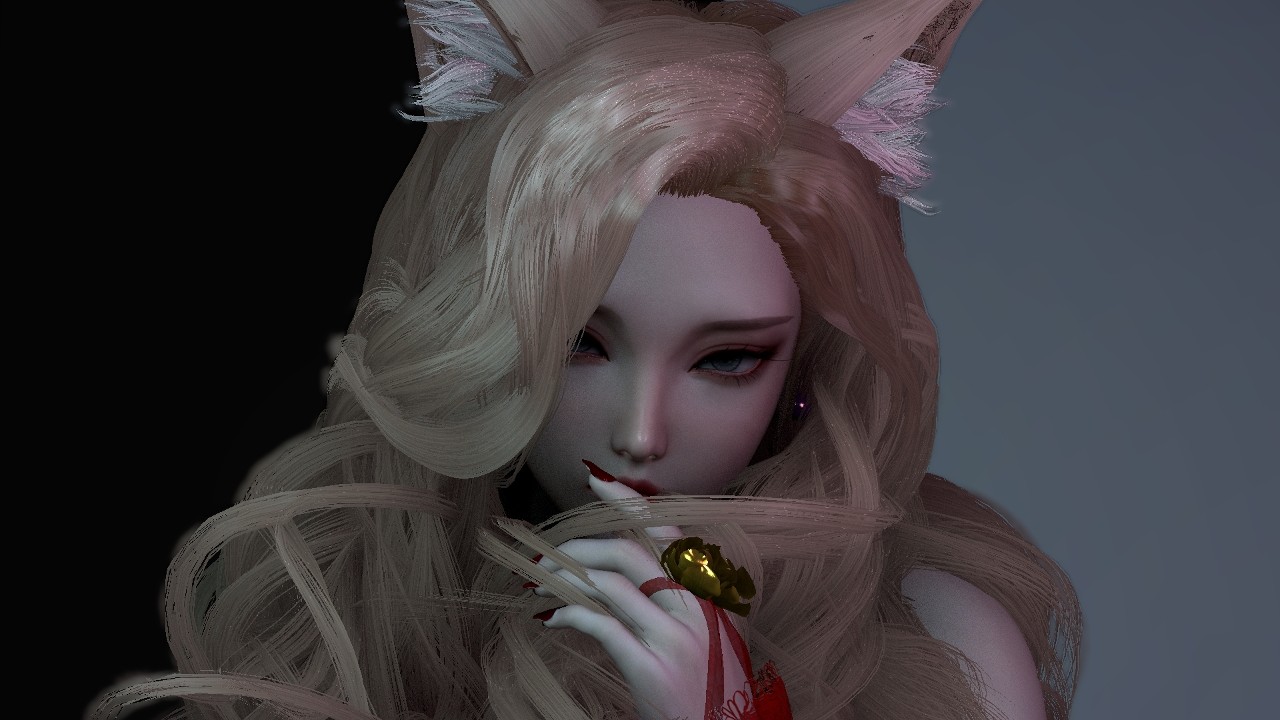 "妖狐" 手コキ / "Mysterious Fox Lady" Handjob