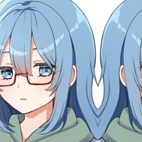 「ダウナー眼鏡っこ顔グラフィック素材集」配布！