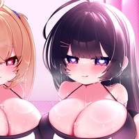 【小説版】爆乳メス〇キギャルと爆乳ダウナー〇リのスク水ローションマットプレイ　４～６