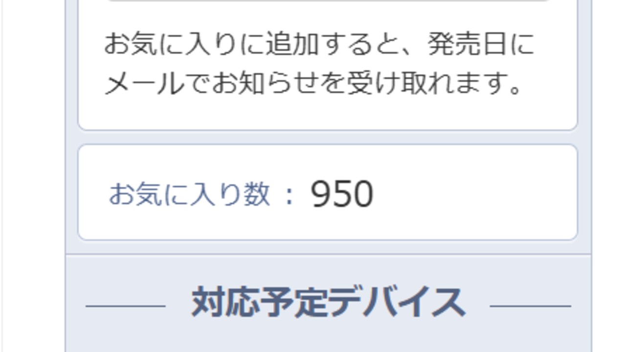 お気に入り数950達成！！✨