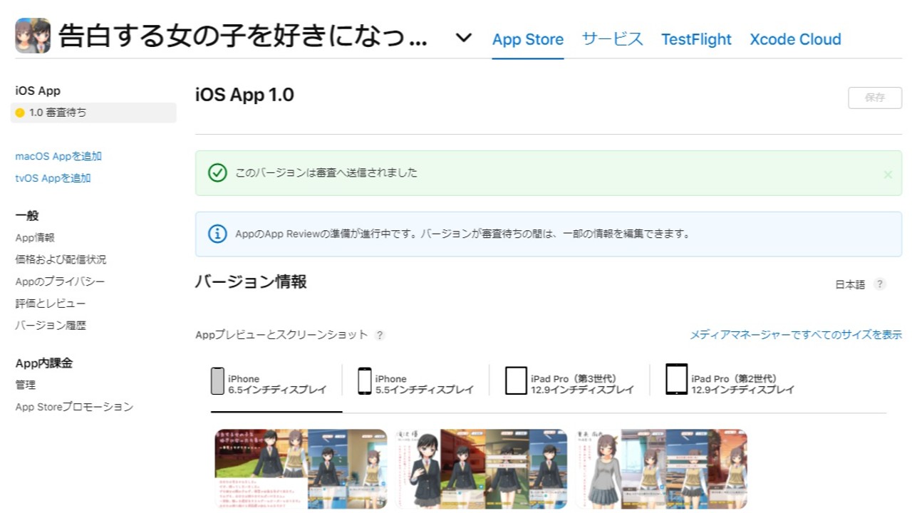 iOS新作アプリ AppStoreへ申請完了！ …その審査結果は！？