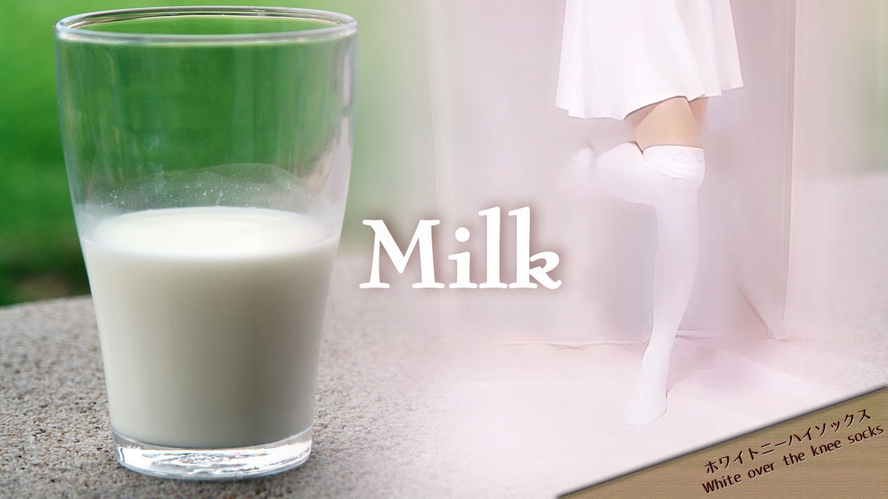 ホワイトガーターストッキングとニーハイ【milk】