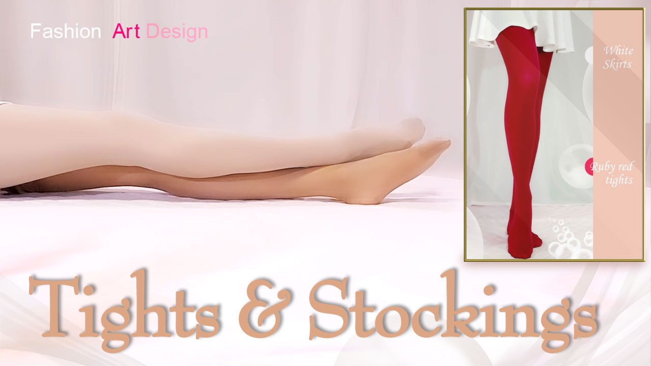 【Art】グレージュタイツとベージュストッキング【stockings and tights】