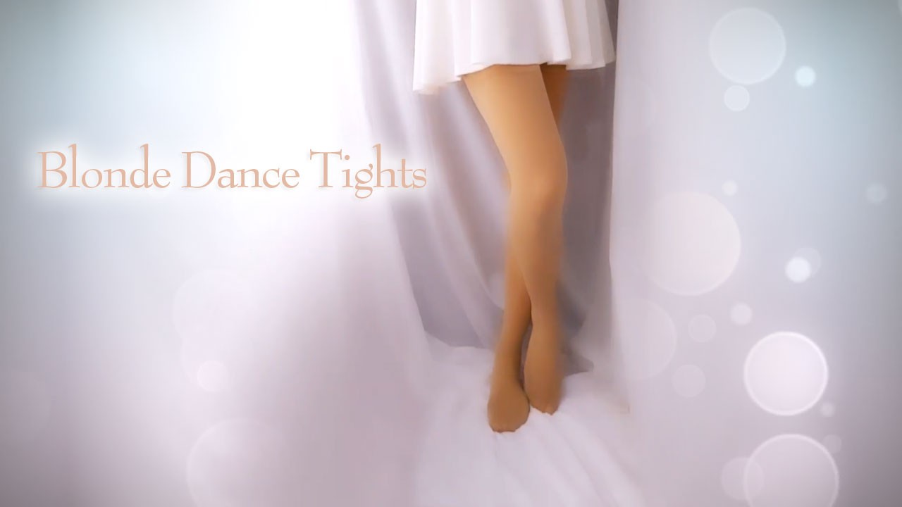 【tights】ブロンドダンスタイツと白ミニスカート