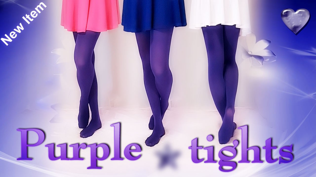【New Item】パープルタイツと3色のミニスカート【tights】