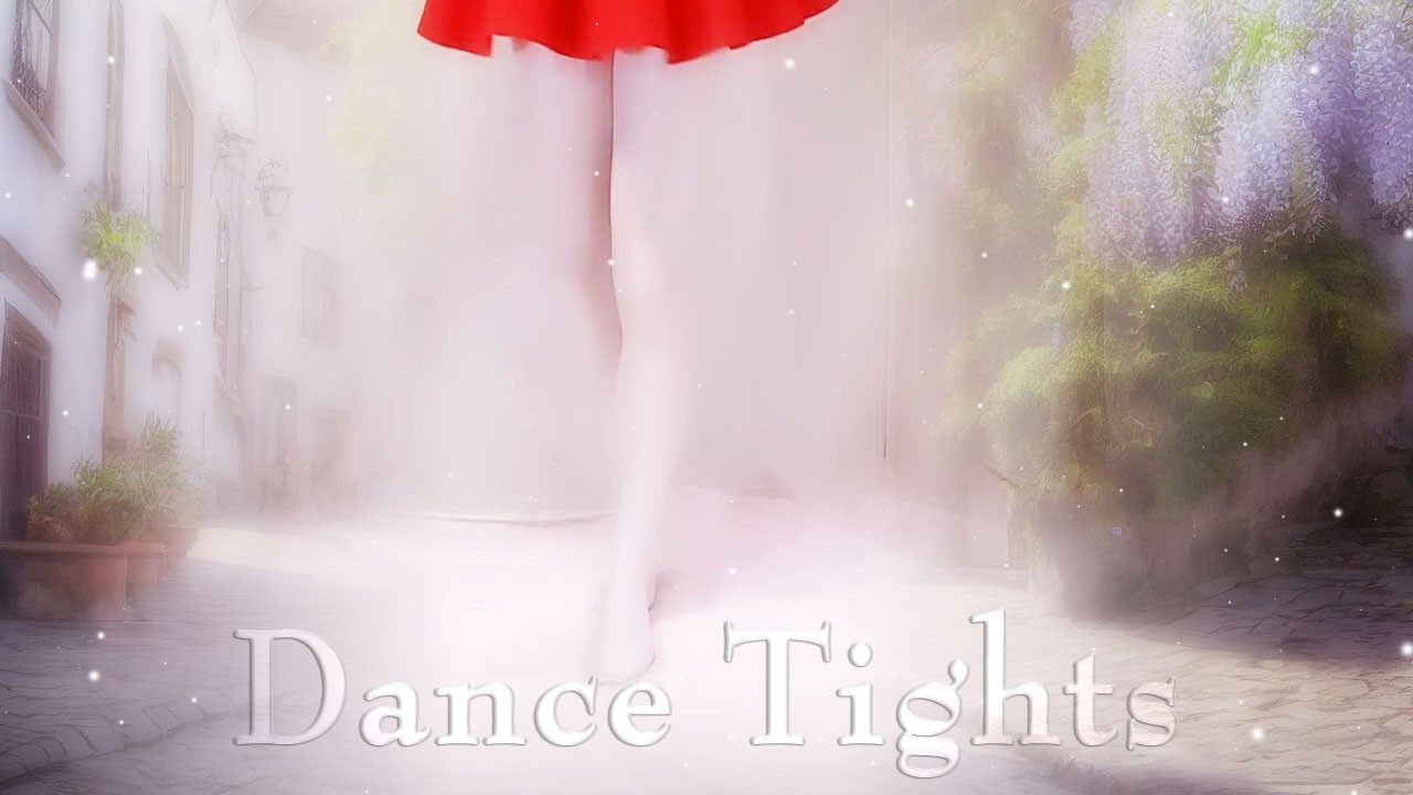 ダンスタイツと白と赤ミニスカート【tights】