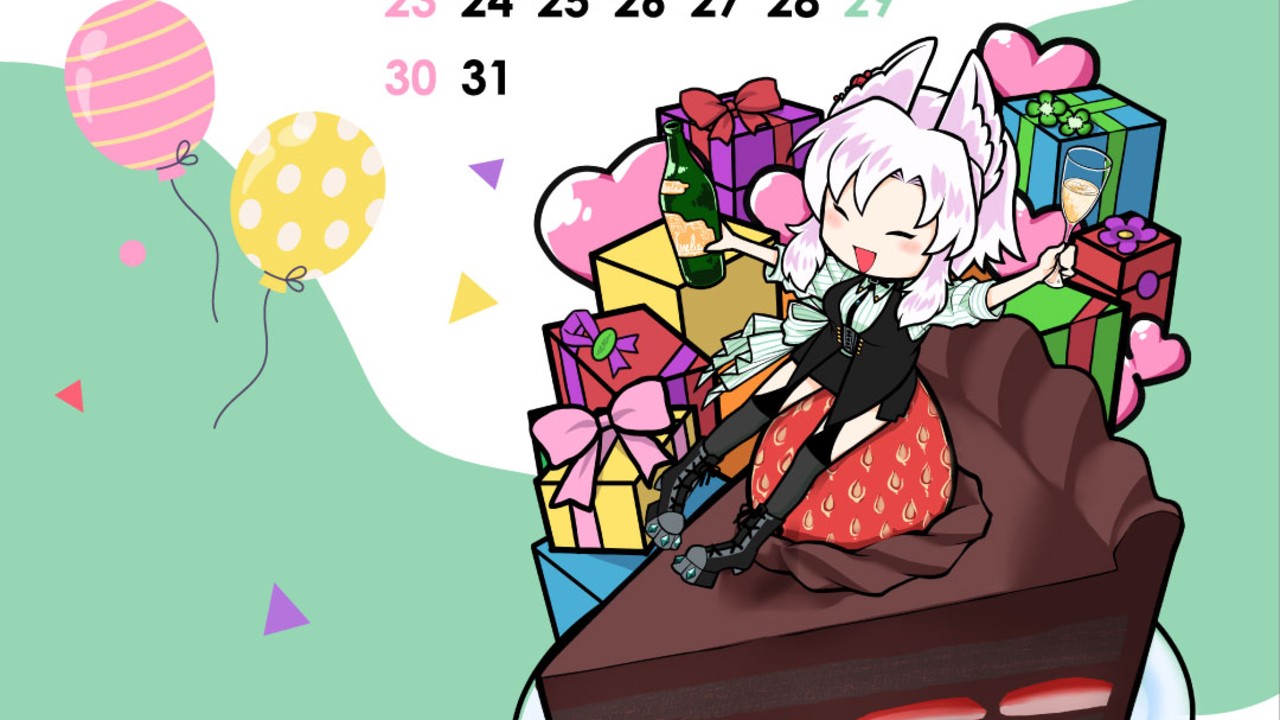 8月カレンダー「お誕生日！」
