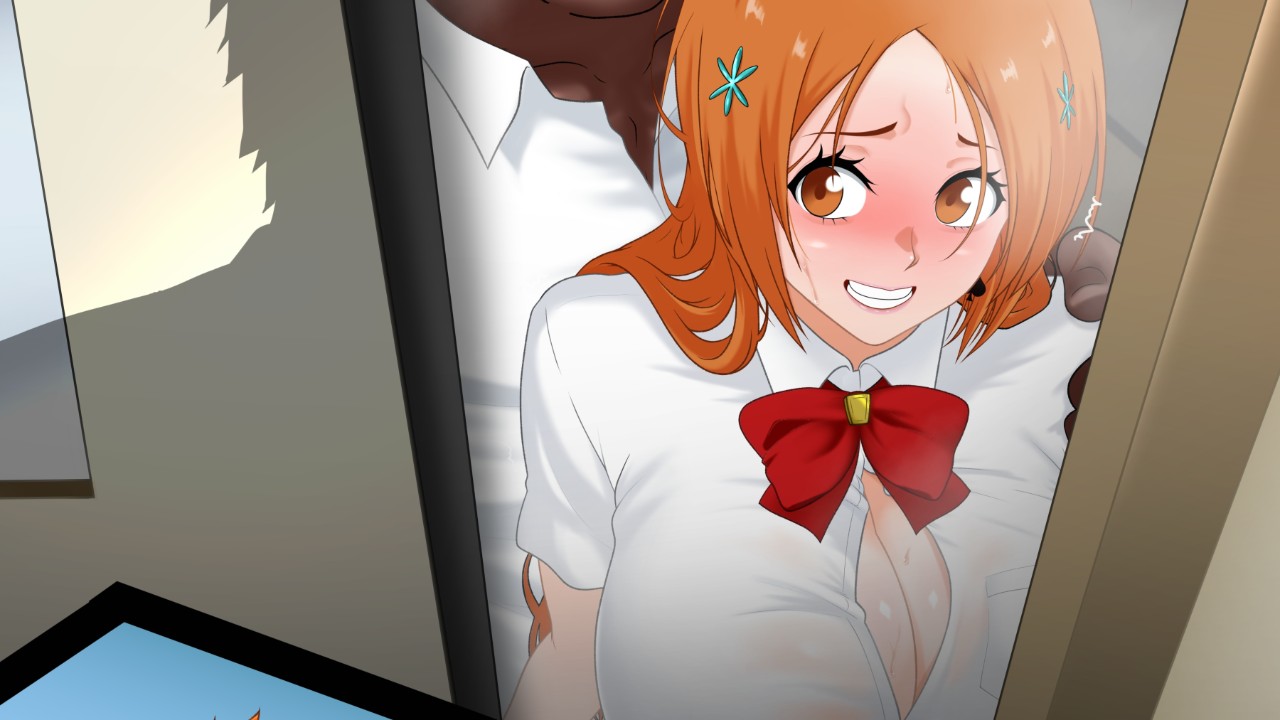 留学生のボブくんを校内案内する井上織姫ちゃん