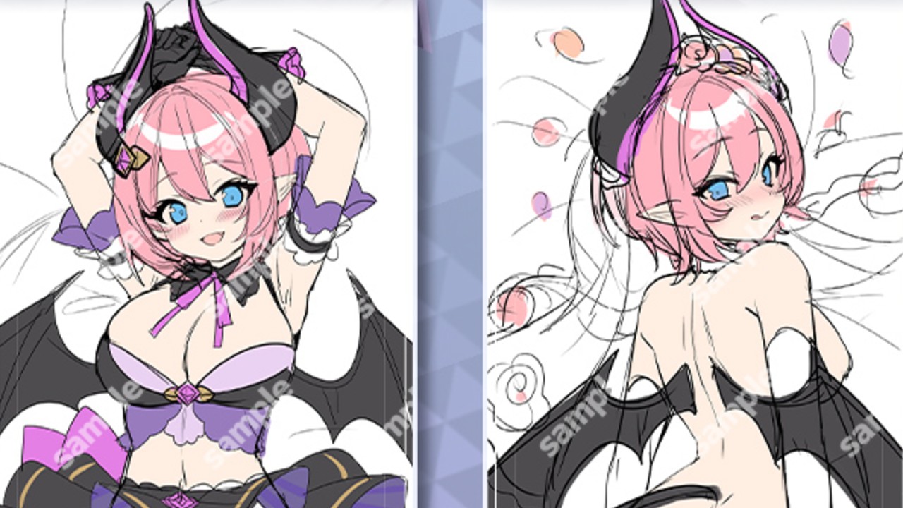 【ミッドナイトガールズR】描き下ろしリルム抱き枕カバーの全体デザイン公開！