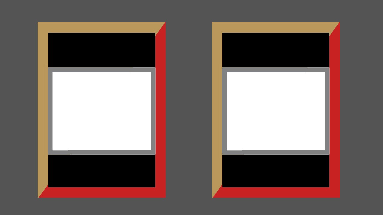【独り言】カードフレームの色をどうするかについて考えています。
