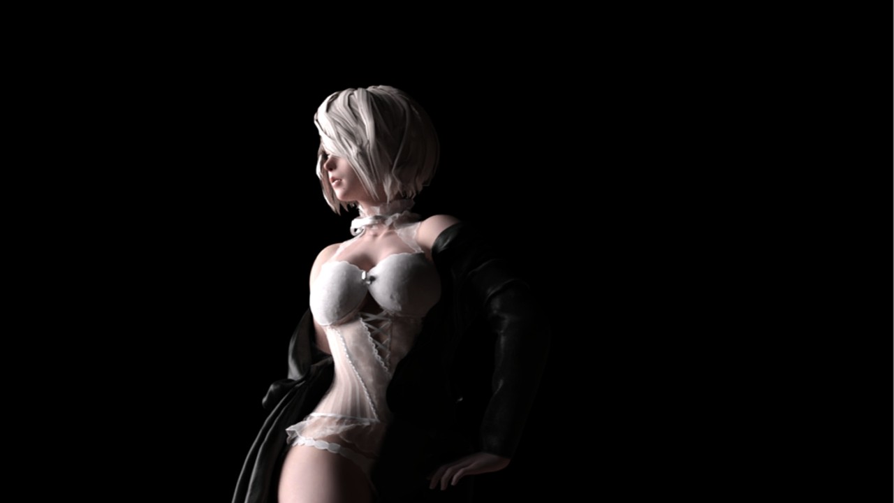 2B Pinup "White in the dark"