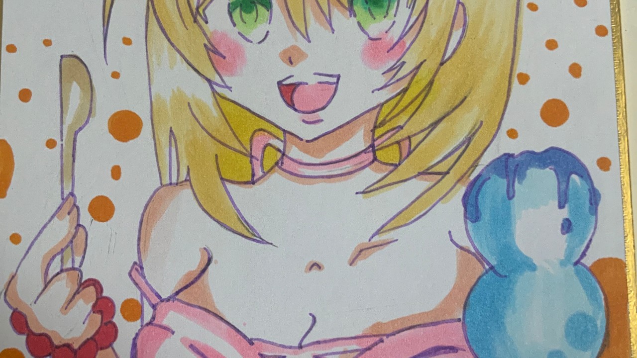 色紙絵作成中