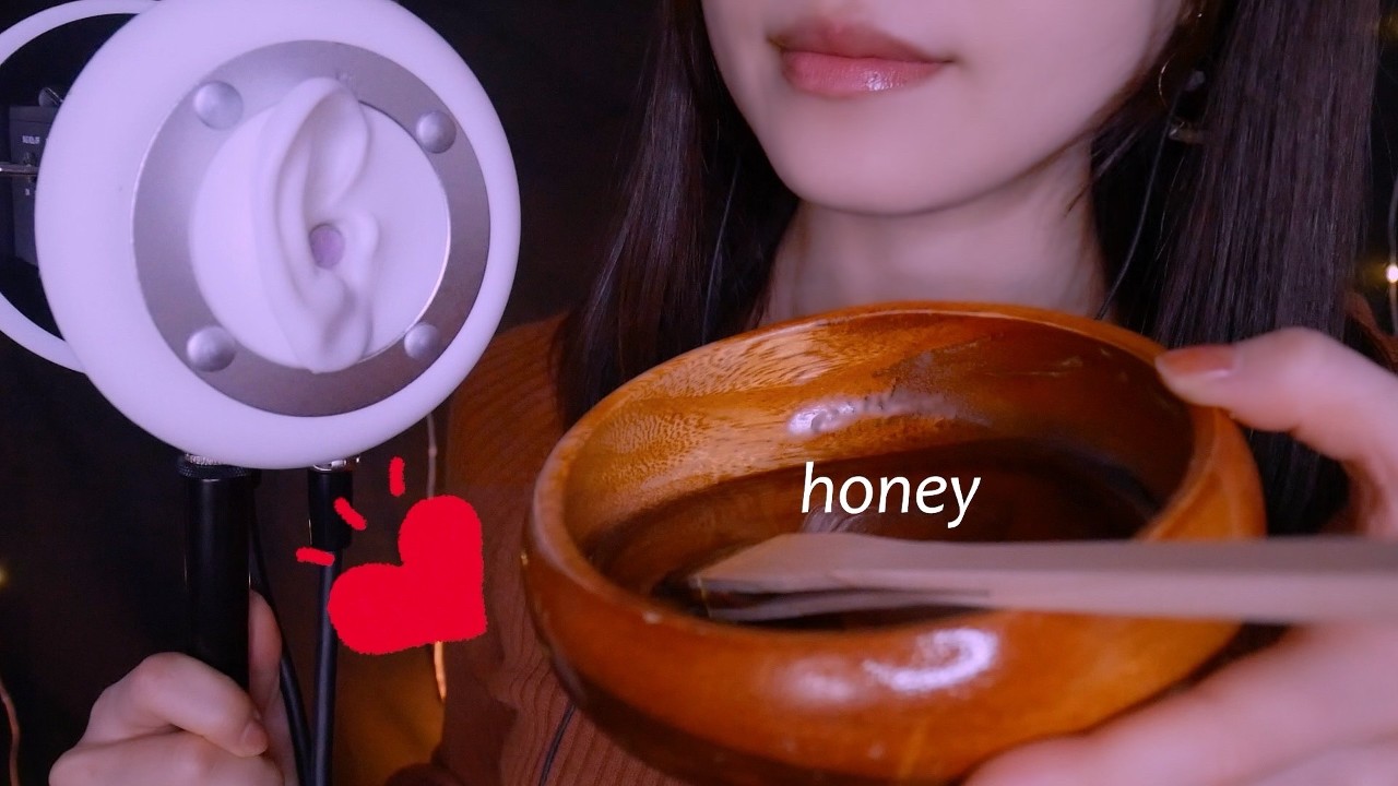 【動画】蜂蜜を塗って耳舐め🍯