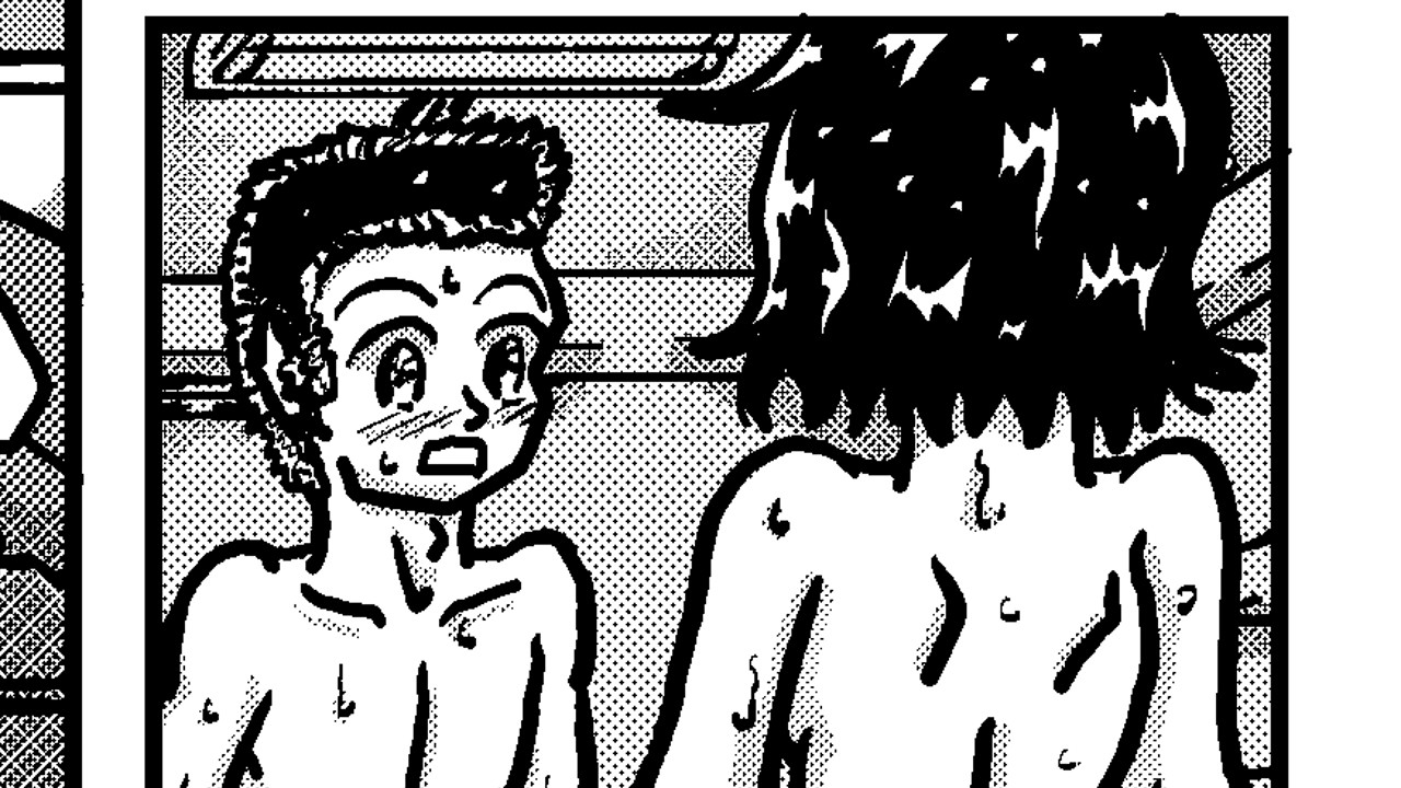 作画動画「水泳部男女が裸でプールに入る話」7ページ