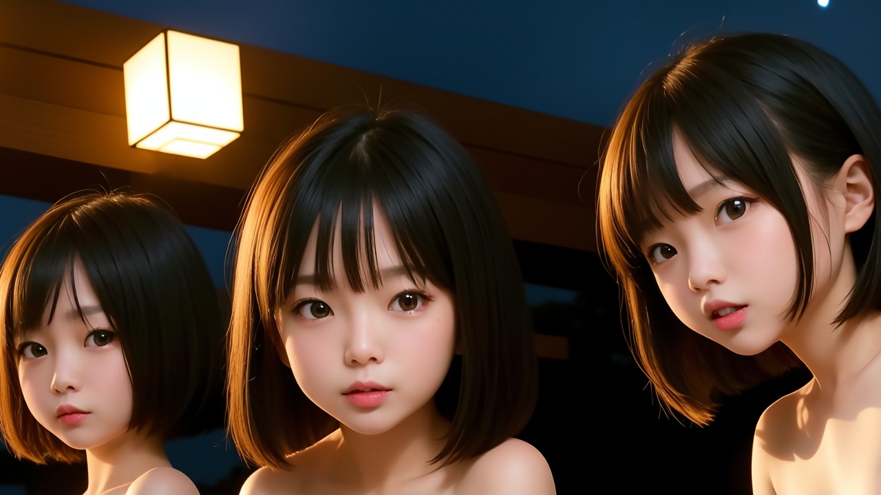 全裸　直立　複数 