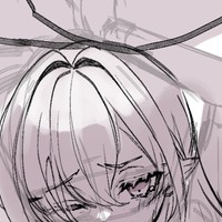 【ラフ公開】触手と戯れる主とその他何枚か🦇