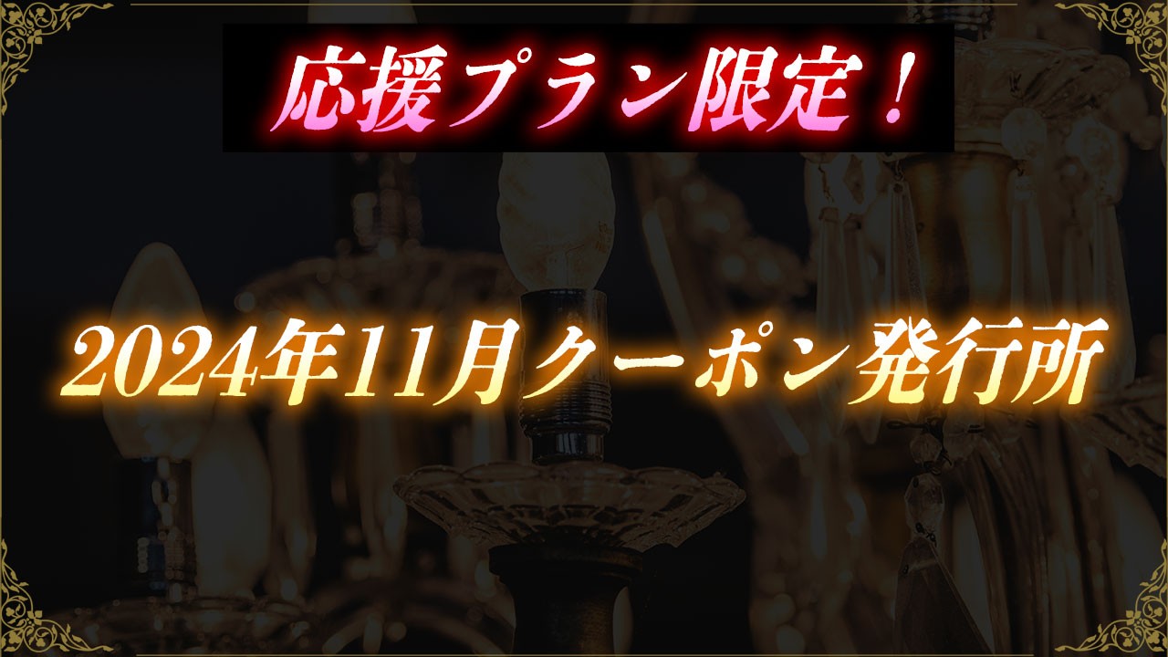 会員限定！2024年11月クーポン発行