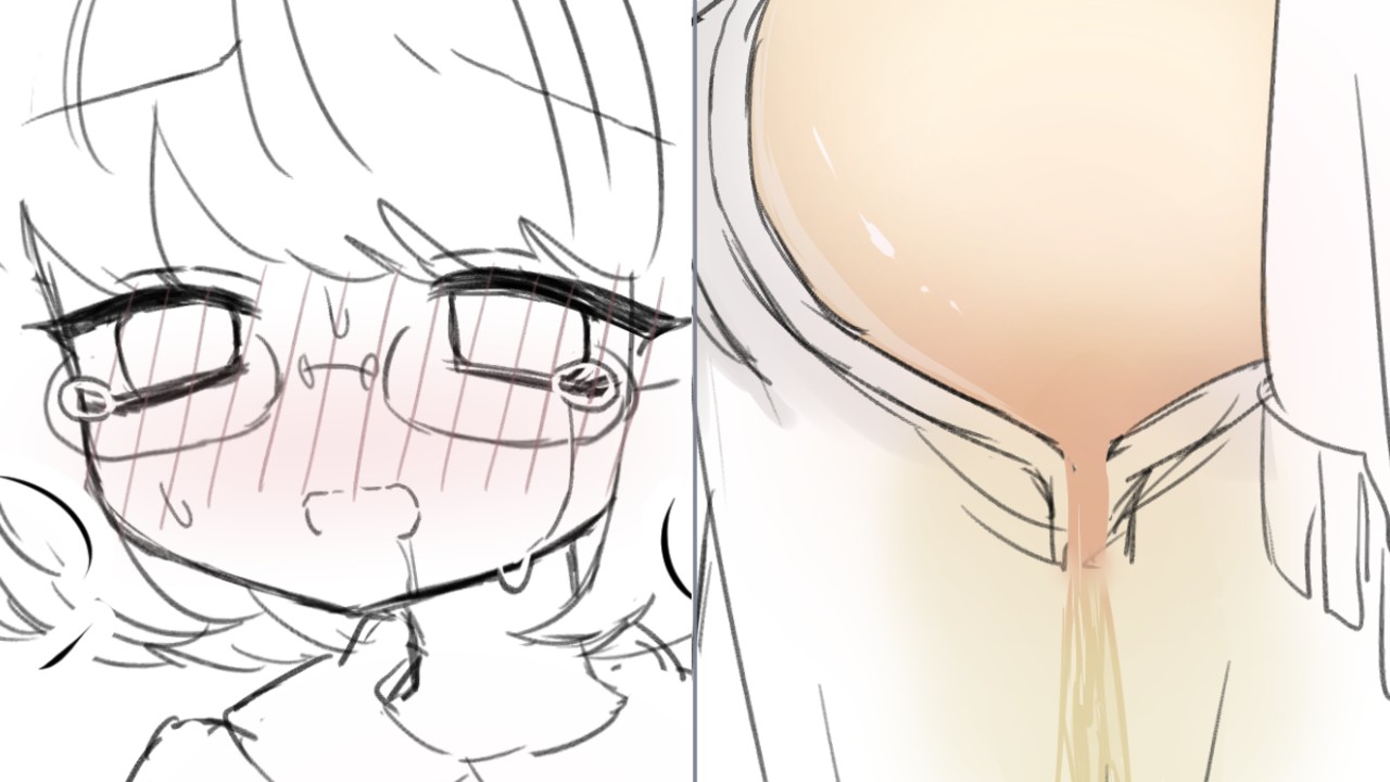 【おもらし】時間停止で膀胱圧迫！トイレの行列待ちで無理やりおもらし❤︎