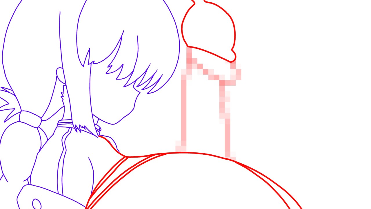 【進捗報告】Skeb作業中_φ(･_･ 制作中のパイズリアニメーション線画ラフ限定公開✨
