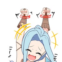 [落書き]ルリア(グラブル) 腋 おへそ 羽根くすぐり