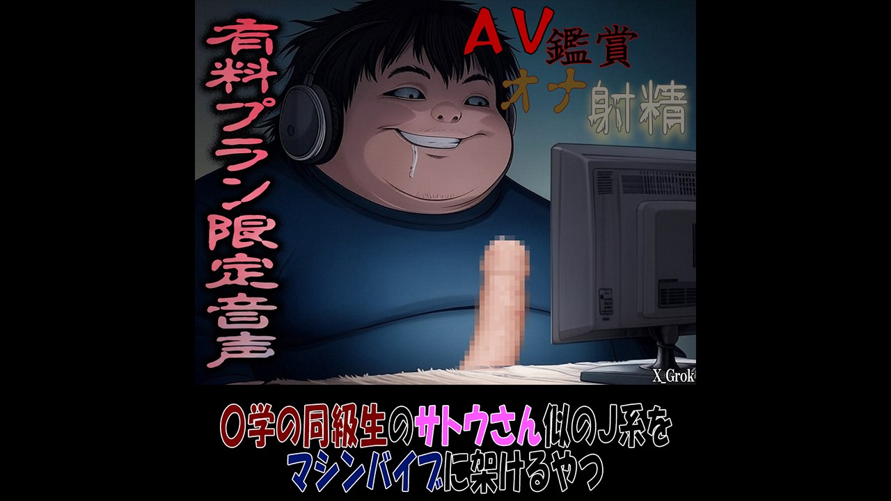 【有料】ＡＶ鑑賞オナ射精『〇学時代の同級生のサトウさん似のＪ系がマシンバイブでやられるやつ』