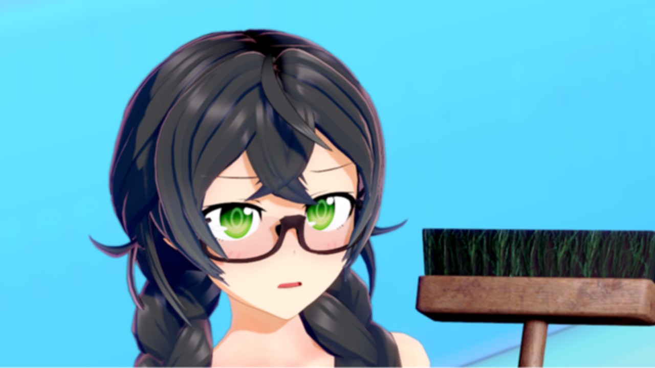 プール掃除中の千冬ちゃん