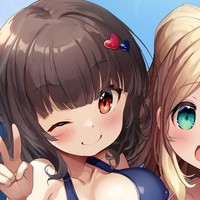 【Skeb】スク水クロエ＆メグちゃん