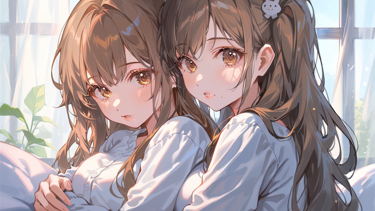 友達の寝顔が可愛すぎて…朝の囁きASMR【百合】