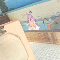 バスルームと幸せな淑女