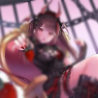 3月の描き下ろし壁紙『苺×ゴスロリアイドル衣装』