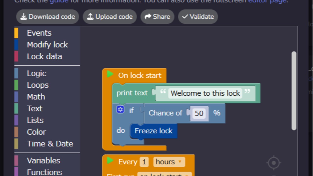 ChasterでのProgrammable Lock作成　－8－