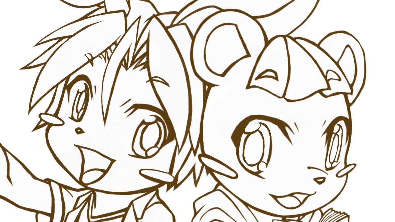 【ペアイラスト】ラビ&ベア