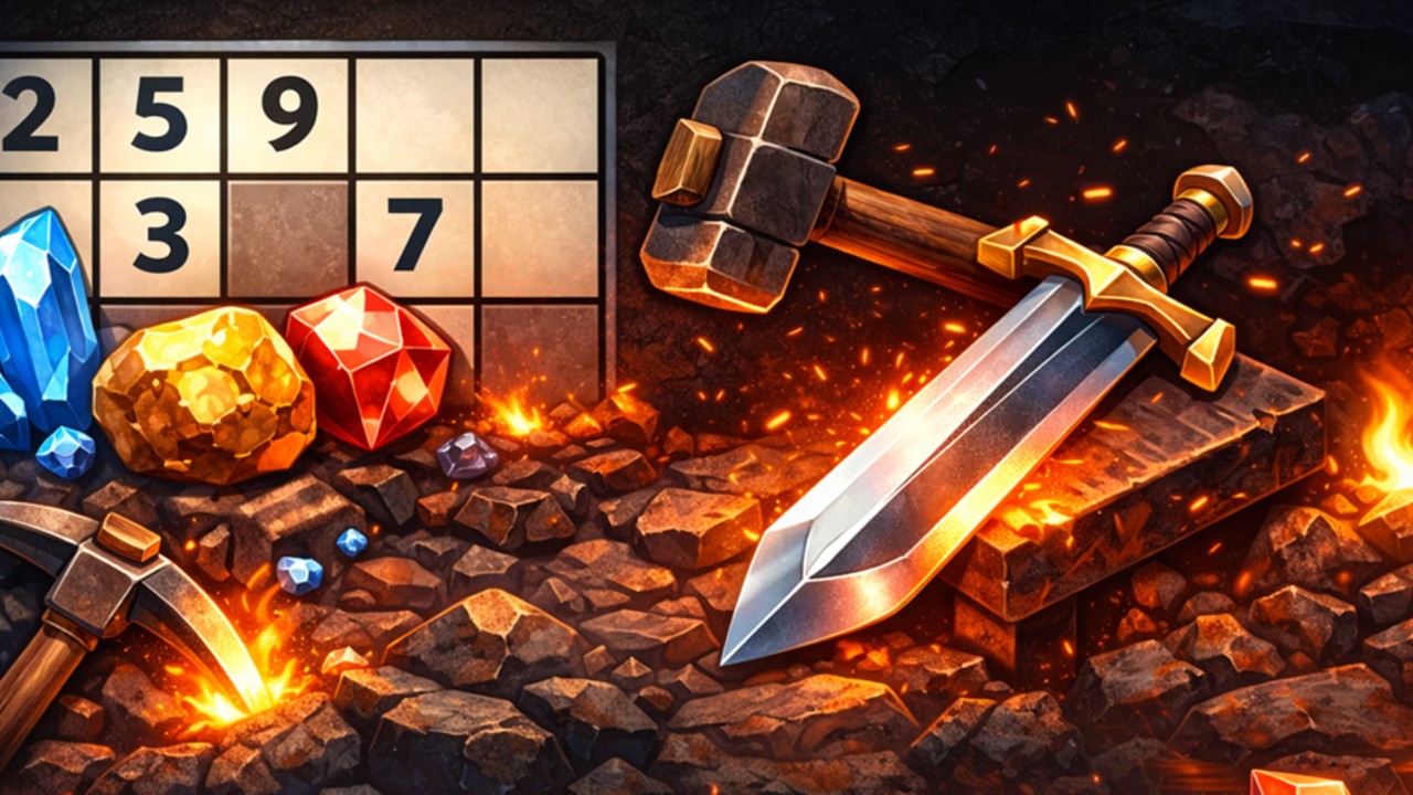 ナンプレで素材集めて剣作るゲーム